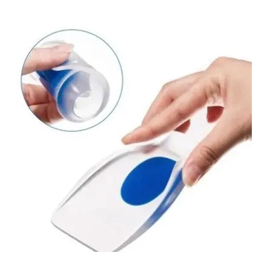 Palmilha Silicone Gel Sml Ortopédica Calcanhar Calcanheira Branco