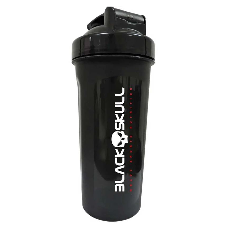 Coqueteleira Academia Garrafa Bpa 600ml Black Skull