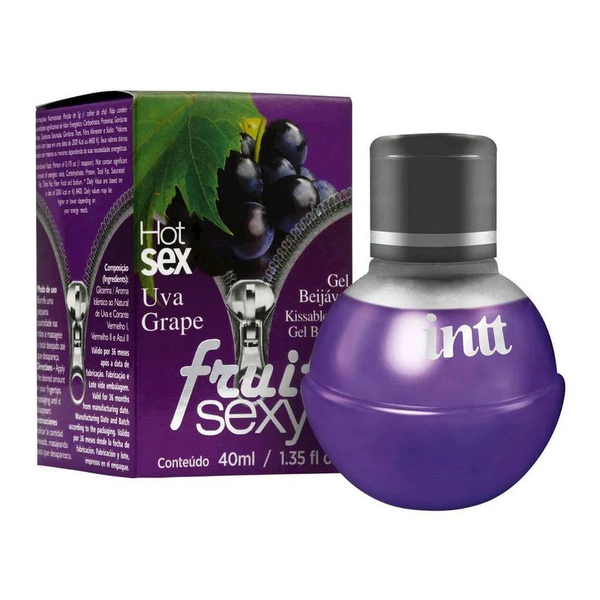 Gel Beijável Fruit Uva - Intt Cosméticos