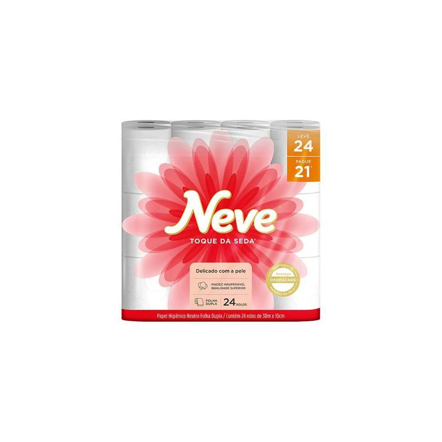 Papel Higiênico Neve Toque de Seda Folha Dupla Leve 24 Pague 21