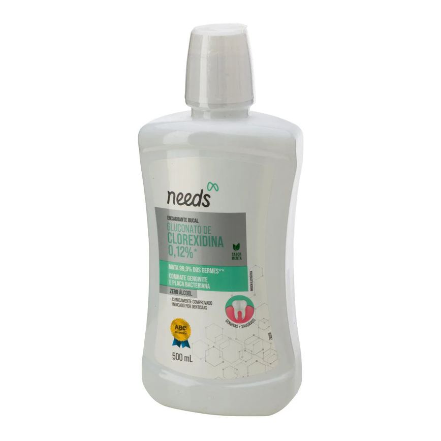 Enxaguante Bucal Needs Clorexidina 0,12% Menta Sem Álcool 500ml