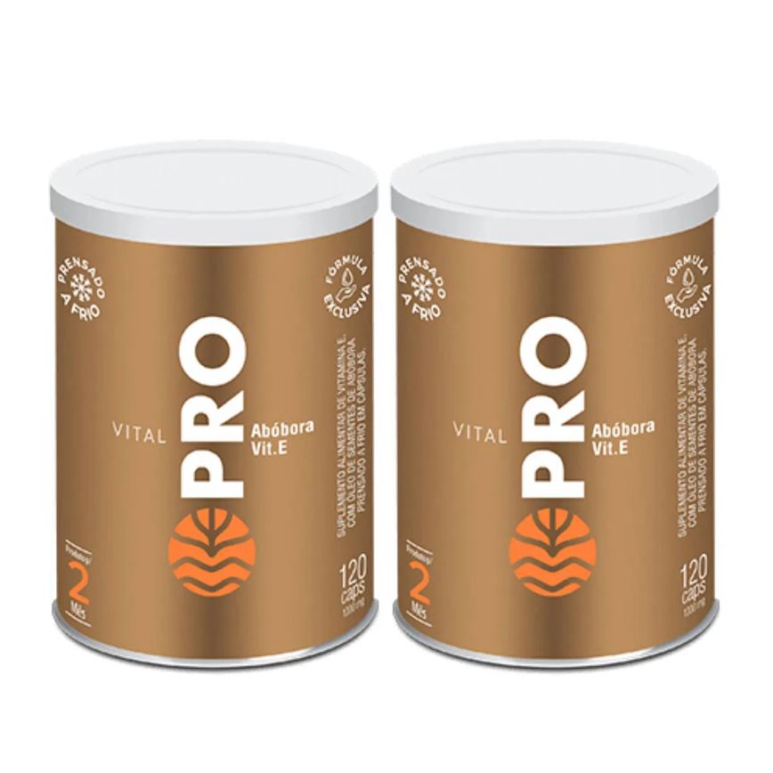 2x Vital Pro Ômega 6 9 Óleo de Abóbora Vit. e 120 cápsulas sem Sabor