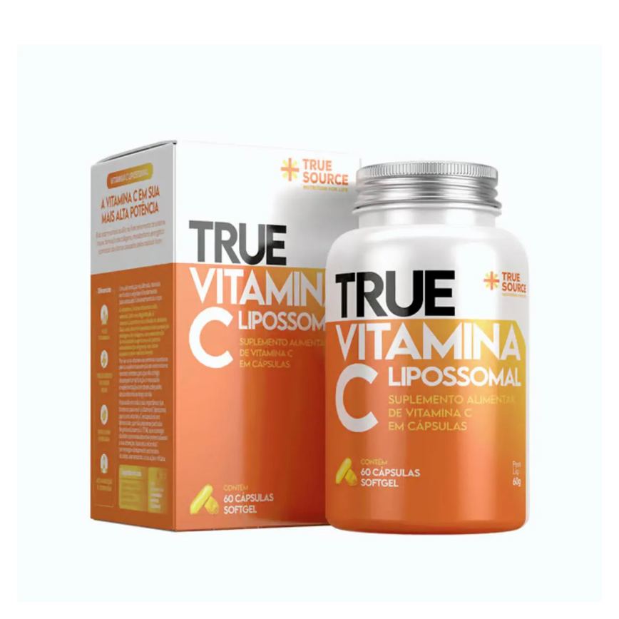 True Vitamina C 1000mg Lipossomal True Source 60 cápsulas sem Sabor