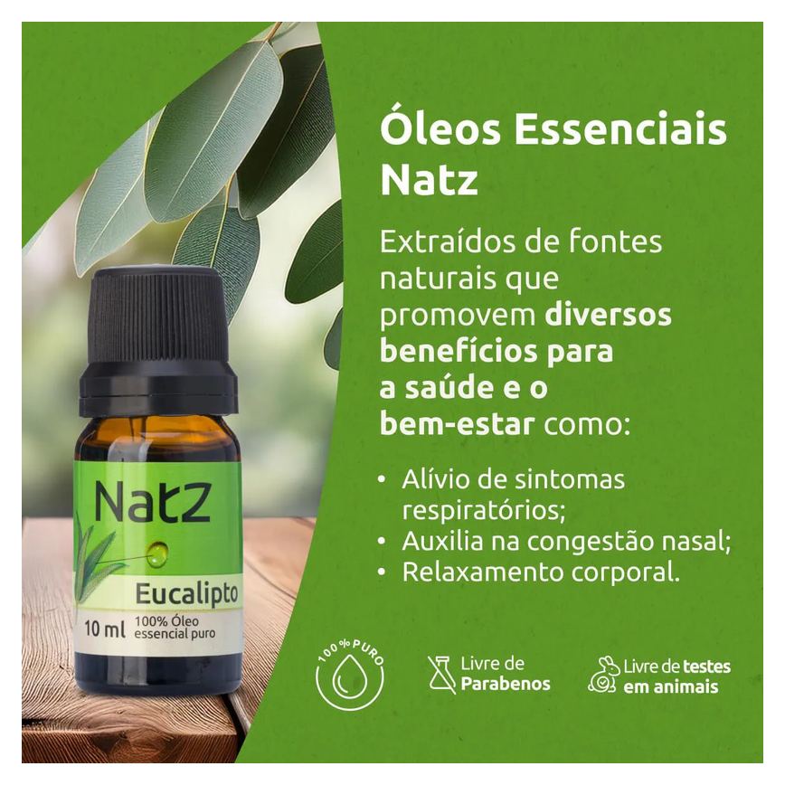 Óleo Essencial de Eucalipto Natz 10ml