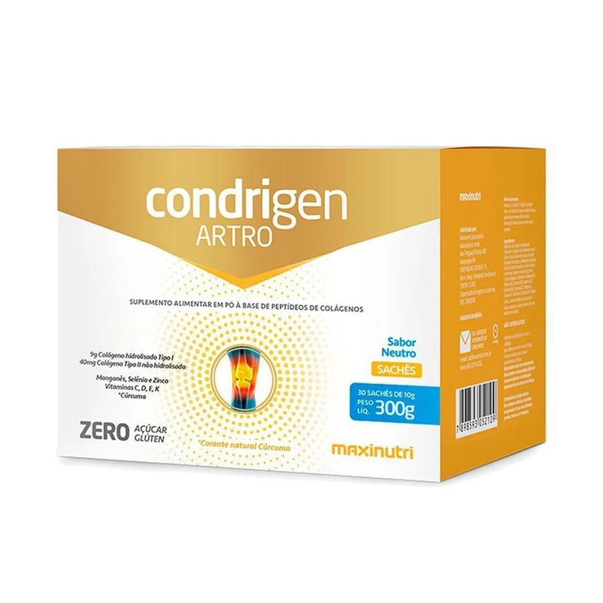 Condrigen Artro Colágeno Tipo 1 e 2 Maxinutri Sachê Neutro
