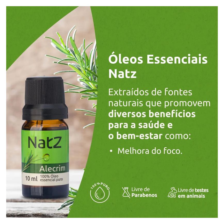 Óleo Essencial de Alecrim Natz 10ml