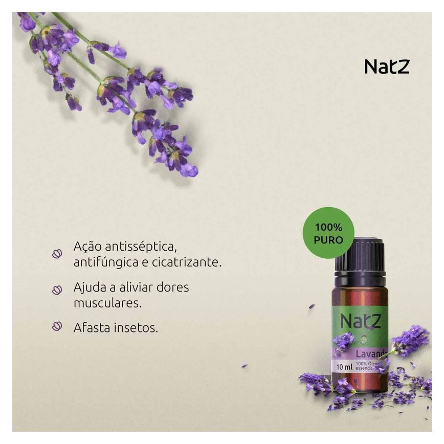 Óleo Essencial de Lavanda Natz 10ml