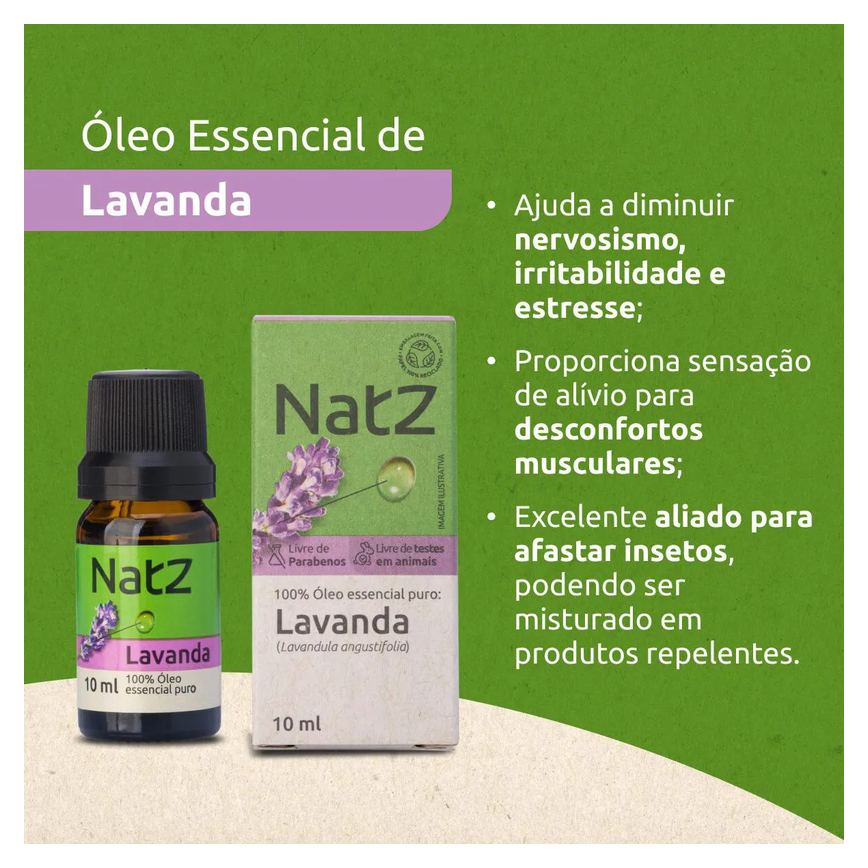 Óleo Essencial de Lavanda Natz 10ml