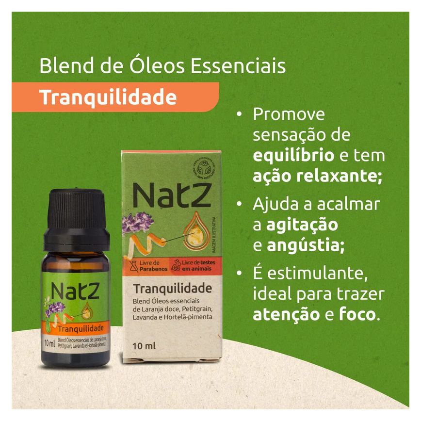 Óleo Essencial Blend Natz Tranquilidade 10ml