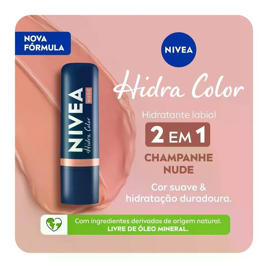 Protetor Labial Nivea Hidra Color Nude 4,8g