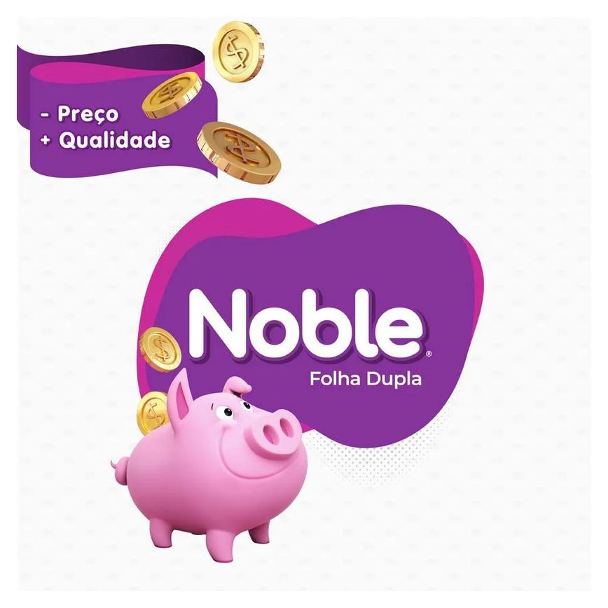 Papel Higiênico Noble Neutro Folha Dupla 12 Rolos de 20m