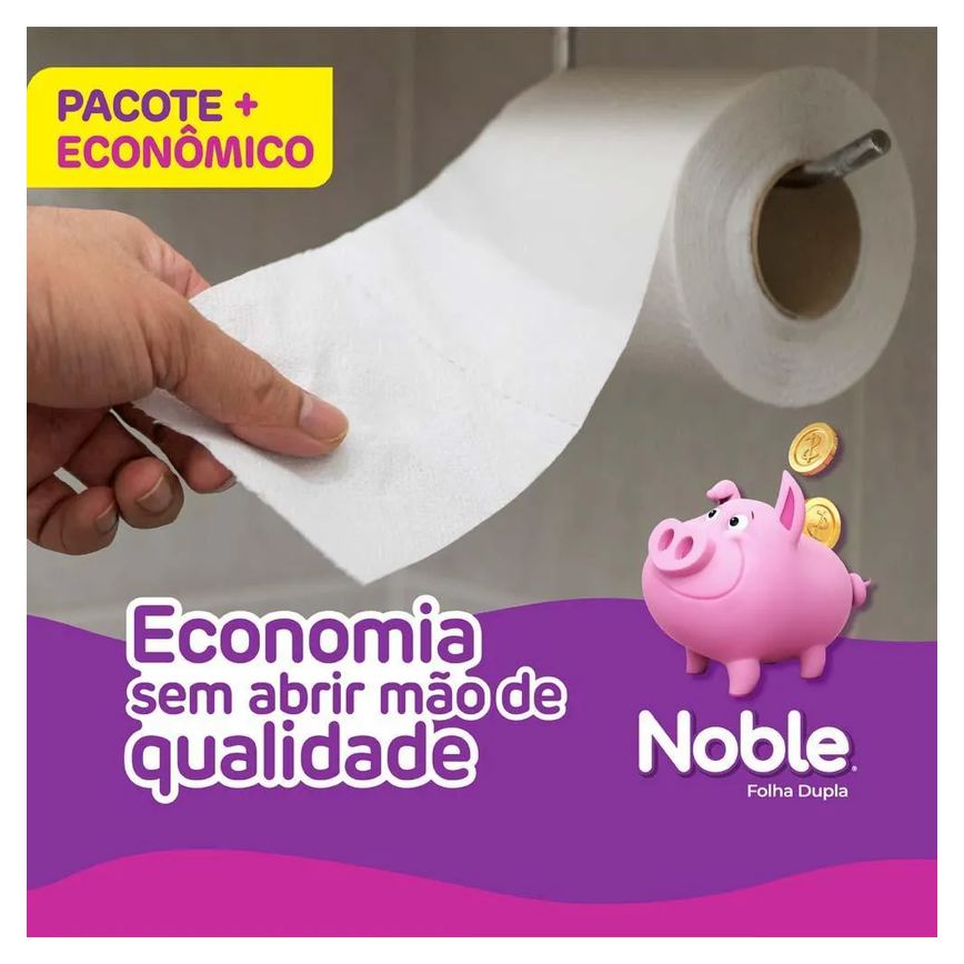 Papel Higiênico Noble Neutro Folha Dupla 12 Rolos de 20m