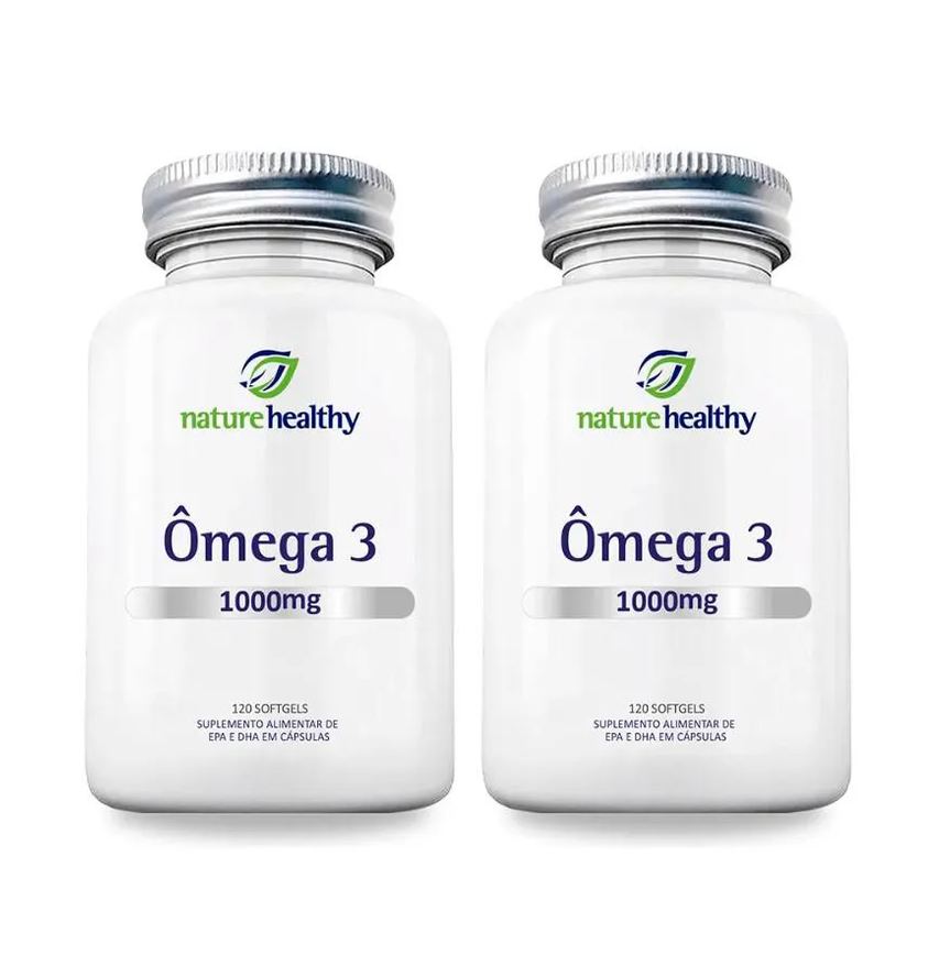 Kit C/ 2 Ômega 3 1000mg Fonte de Epa Dha Nature Healthy 120 Softgel