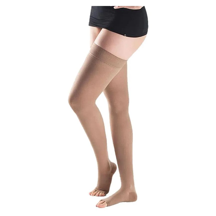 Meia 7/8 Sigvaris Basic 20-30mmhg Aberta Natural Tam G3