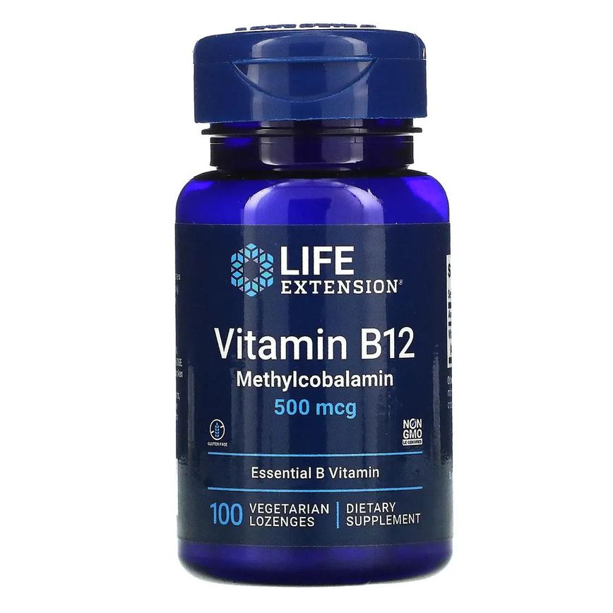 Vitamina B12 Metilcobalamina 500mcg 100 Sublingual - Life Extension