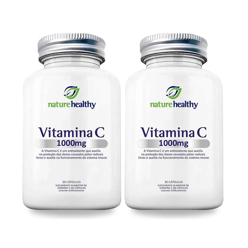 Kit C/ 2 Vitamina C 1000mg Nature Healthy 30 Cápsulas