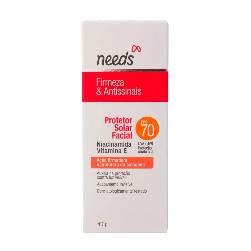 Protetor Solar Facial Needs Firmeza & Antissinais FPS 70 40g