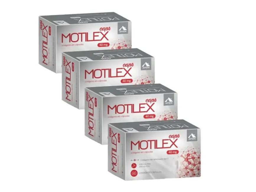 Motilex Kit C/4 Caixas C/60 cápsulas Cada - Colágeno Tipo 2 Puro