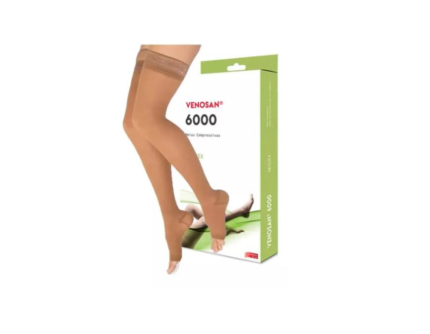 Meia de Compressão Venosan 6000 20-30 Mmhg 7/8 Agh Meia-coxa Bege - Venosan Xg