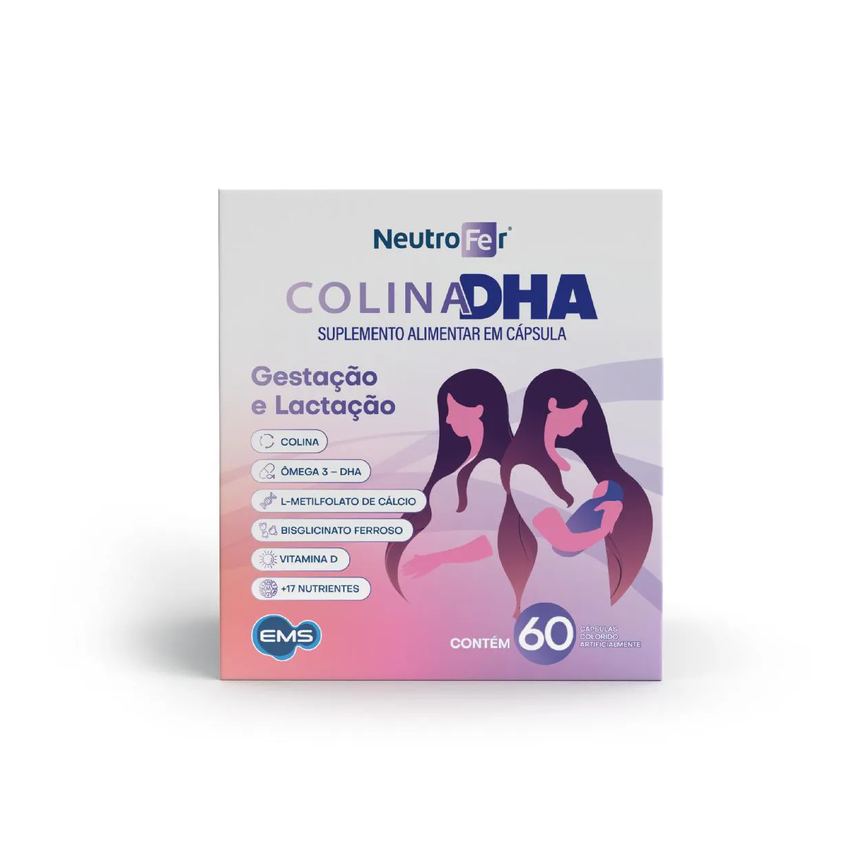 Polivitamínico Neutrofer Colina DHA para Gestantes 60 Cápsulas