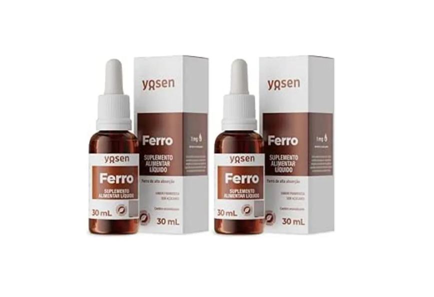 Kit 2x Ferro Bisglicinato Líquido Ydrosolv® 30ml- Yosen