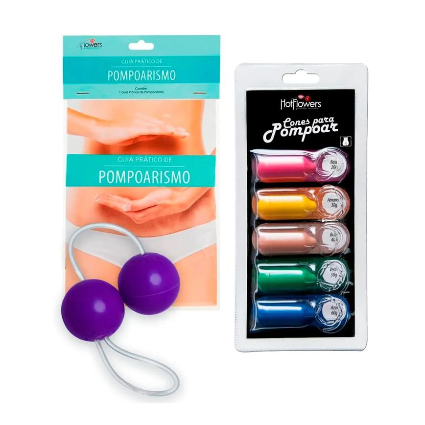 Kit Cones Pélvicos para Fortalecimento com Guia 3 Peças