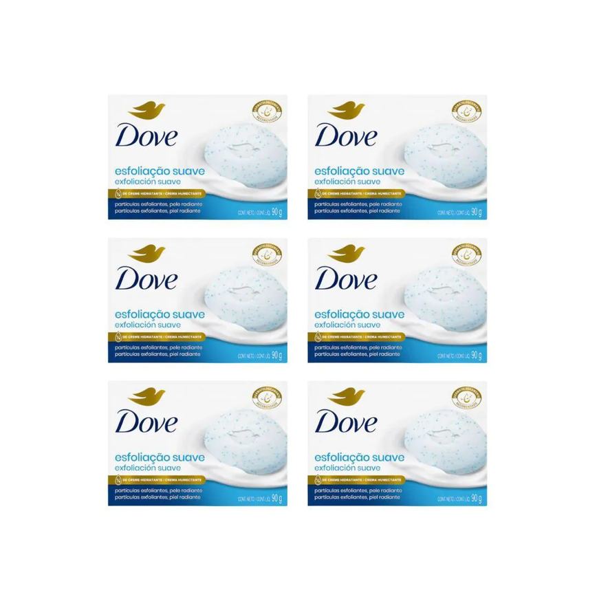 Sabonete Dove 90g Esfoliação Suave - Kit C / 6un
