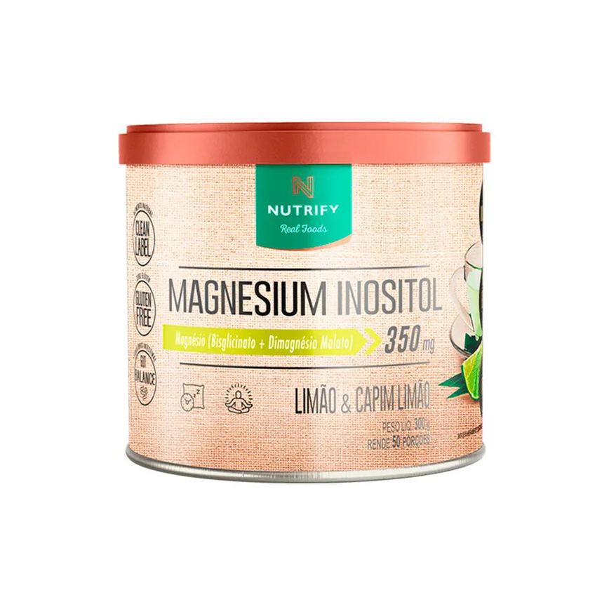 Magnesium Inositol 300g Limão e Capim Limão - Nutrify