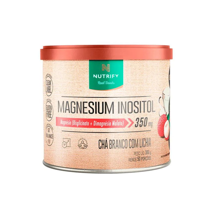 Magnesium Inositol 300g Chá Branco com Lichia - Nutrify