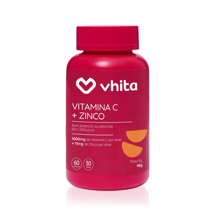 Vitamina C 1g - 60 cáps - Vhita