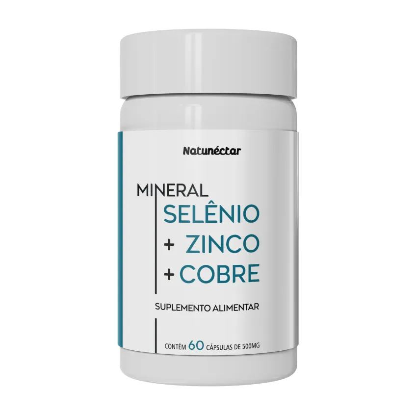Selênio + Zinco + Cobre 500mg 60 Cápsulas - Natunéctar