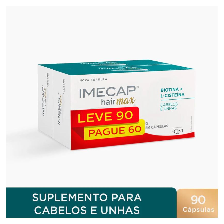 Kit Imecap Hair Max Cabelos e Unhas 60 + 30 cápsulas