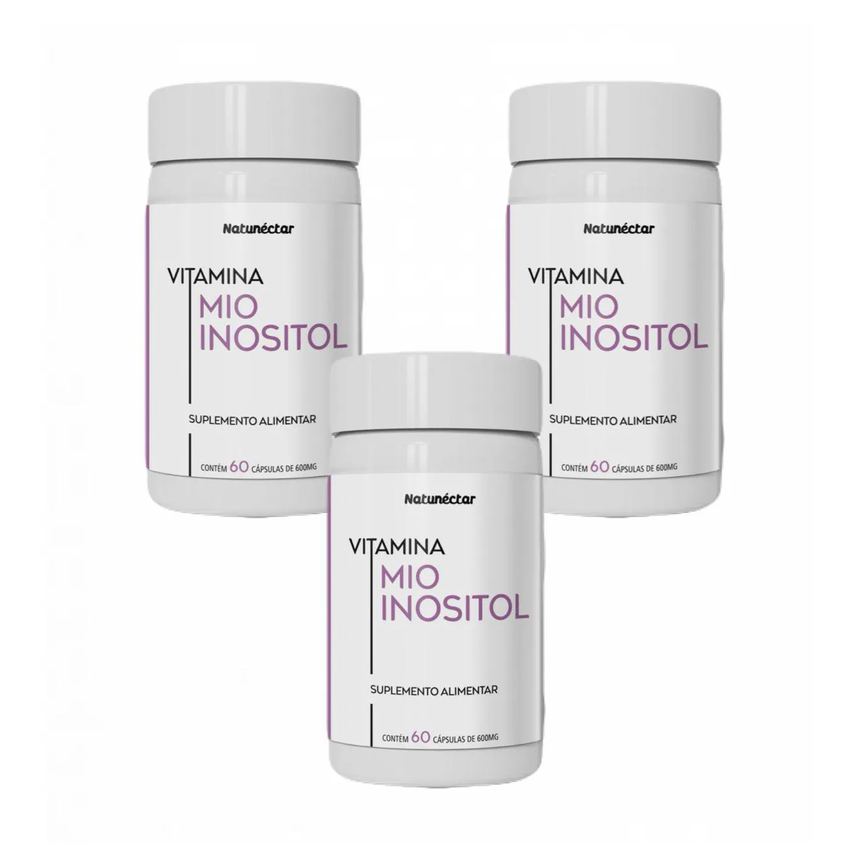 3x Mio Inositol- 100% Natural- 60 Cápsulas. 500mg - Natunéctar