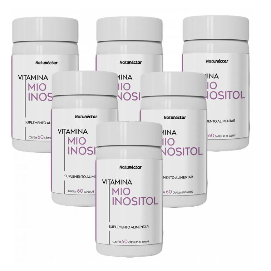 6x Mio Inositol- 100% Natural- 60 Cápsulas. 500mg - Natunéctar