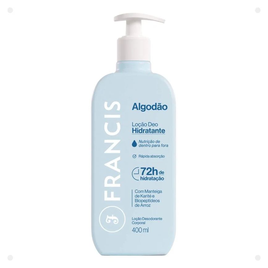 Loção Deo Hidratante Francis Algodão 400ml