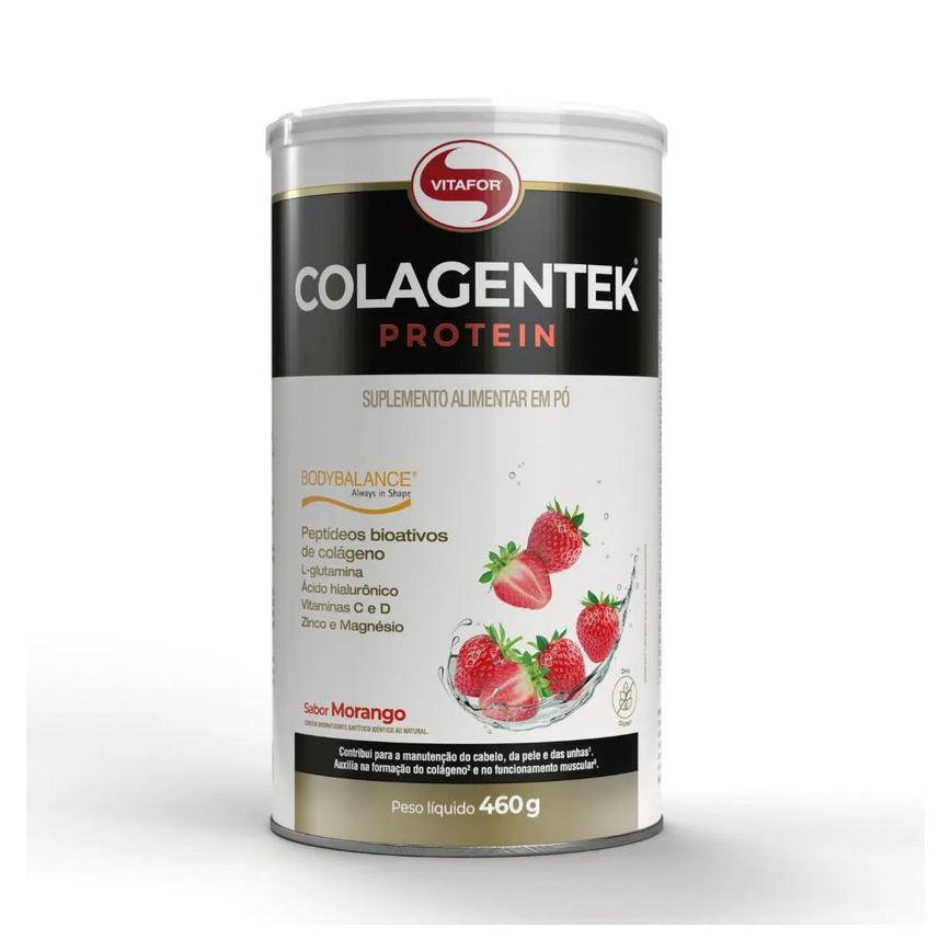 Colagentek Protein Bodybalance Morango 460g Vitafor