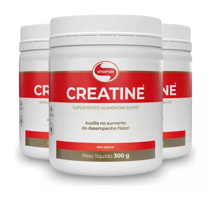 Kit 3 Creatina Monohidratada Creatine Vitafor em Pó