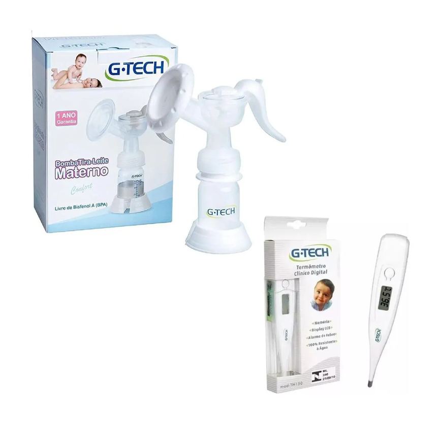 Kit Bomba Tira Leite G-tech + Termometro Digital G-tech