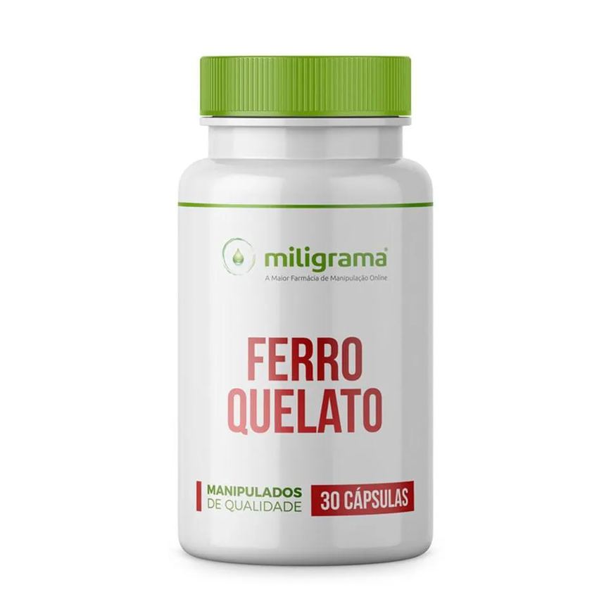 Ferro Quelato 50mg 30 cápsulas Vegetais de Tapioca