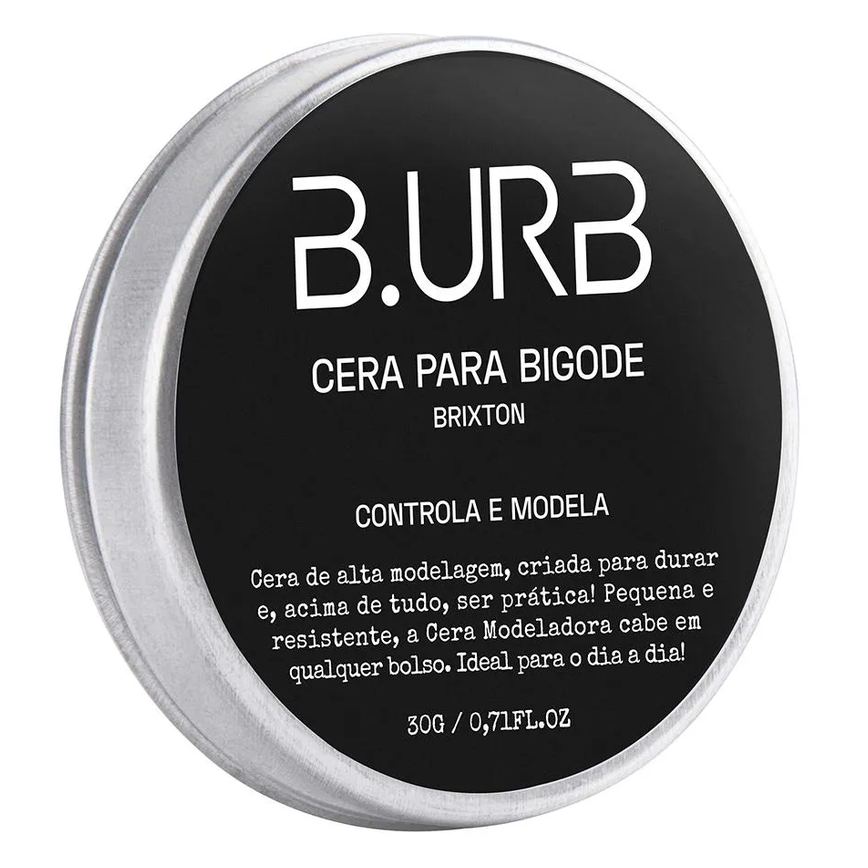 Cera para Bigode Brixton Controla e Modela 30g Barba Urbana B.urb