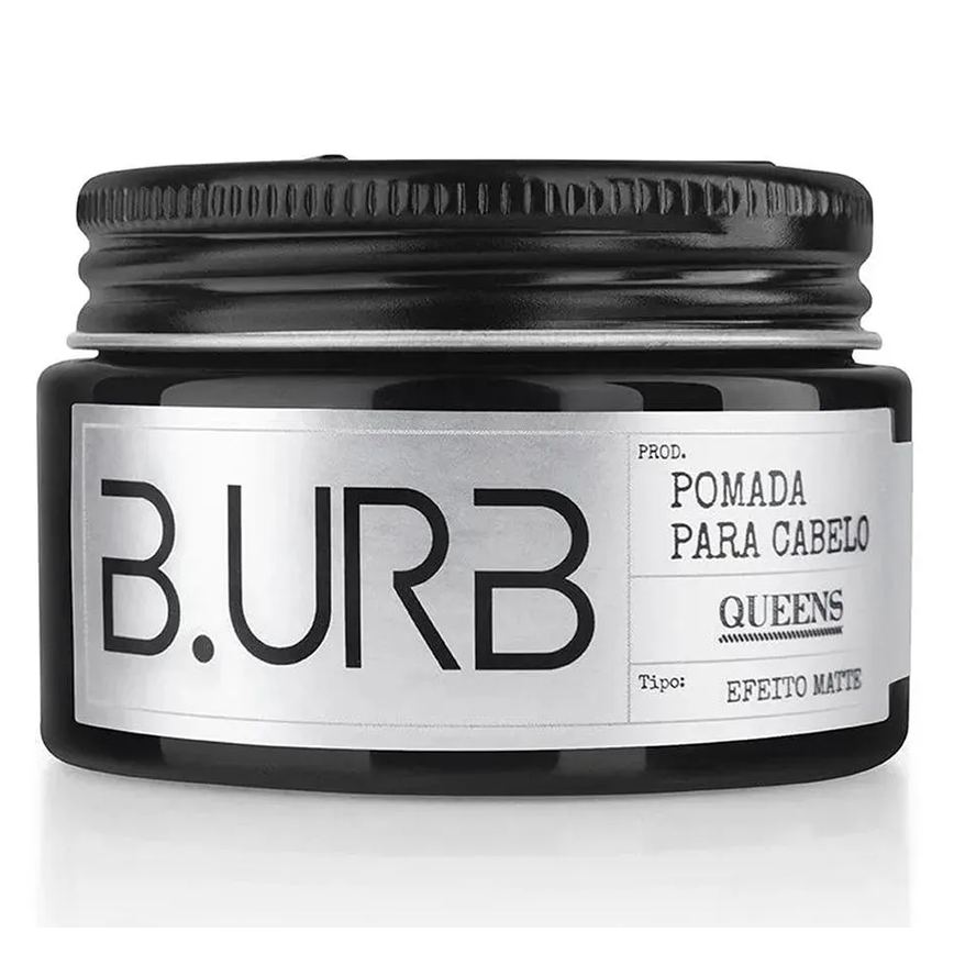 Pomada para Cabelo Queens Efeito Matte / Seco 100g Barba Urbana B.urb