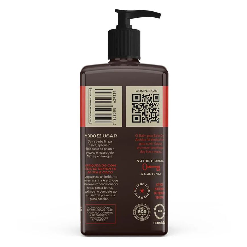 Balm para Barba Negra Amadeirado, Doce e Marcante 120g Don Alcides