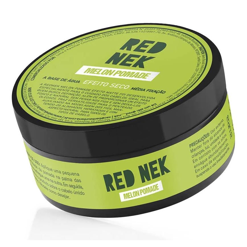 Melon Pomada Efeito Seco Média Fixação Base de Água 70g Red Nek