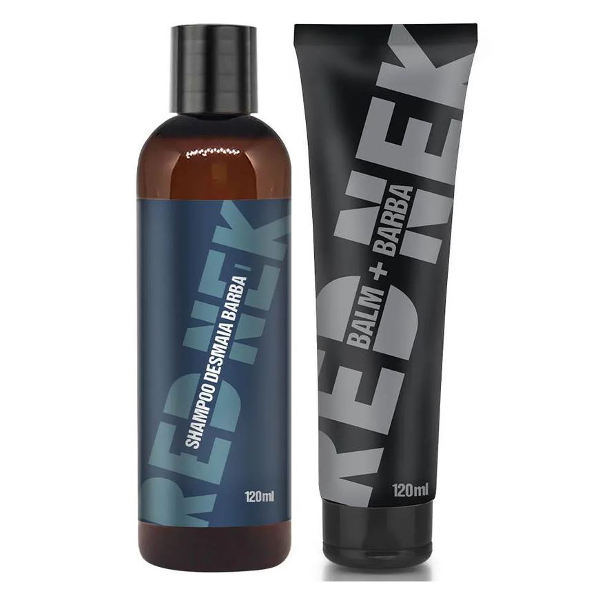 Kit Shampoo Desmaia Barba + Bálsamo Hidratante 120ml Red Nek