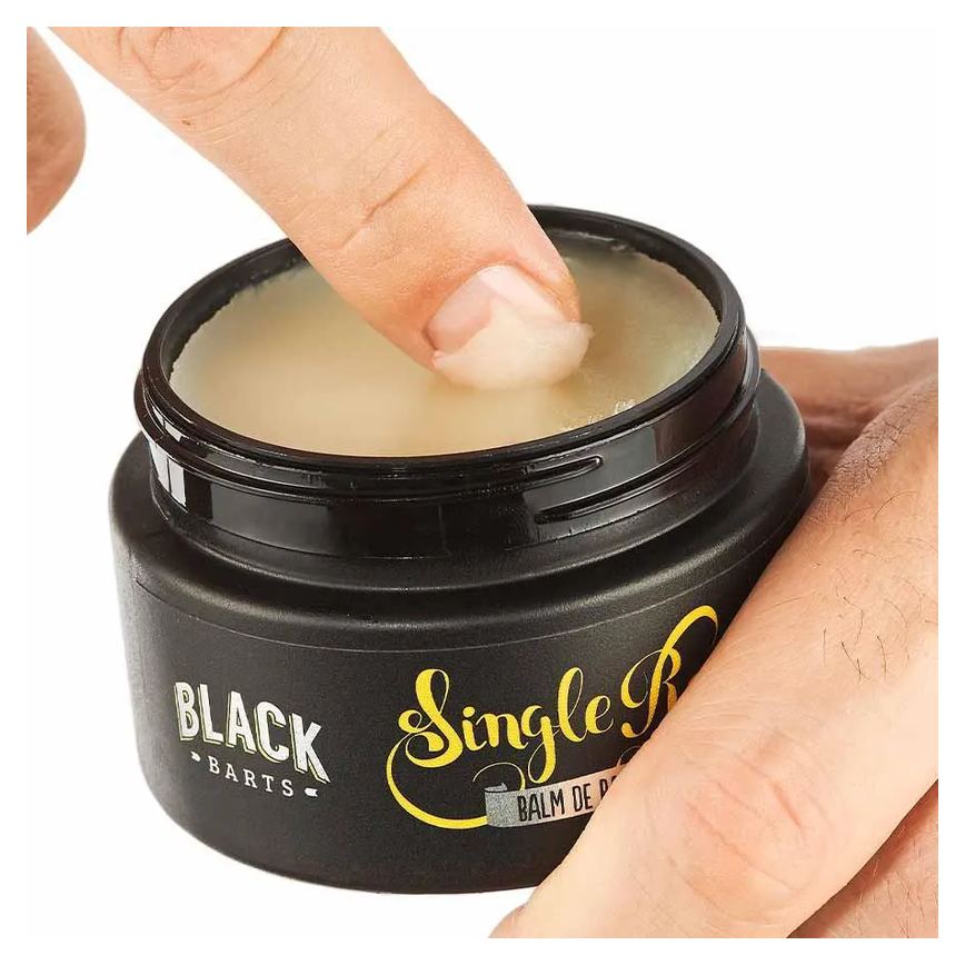 Balm em Cera para Barba Hidrata Amacia e Modela Single Ron 50g Black Barts