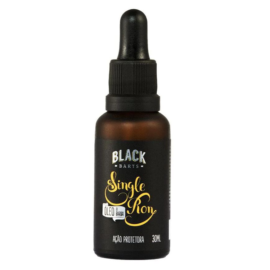 Óleo de Barba Amadeirado Ação Protetora Single Ron 30ml Black Barts