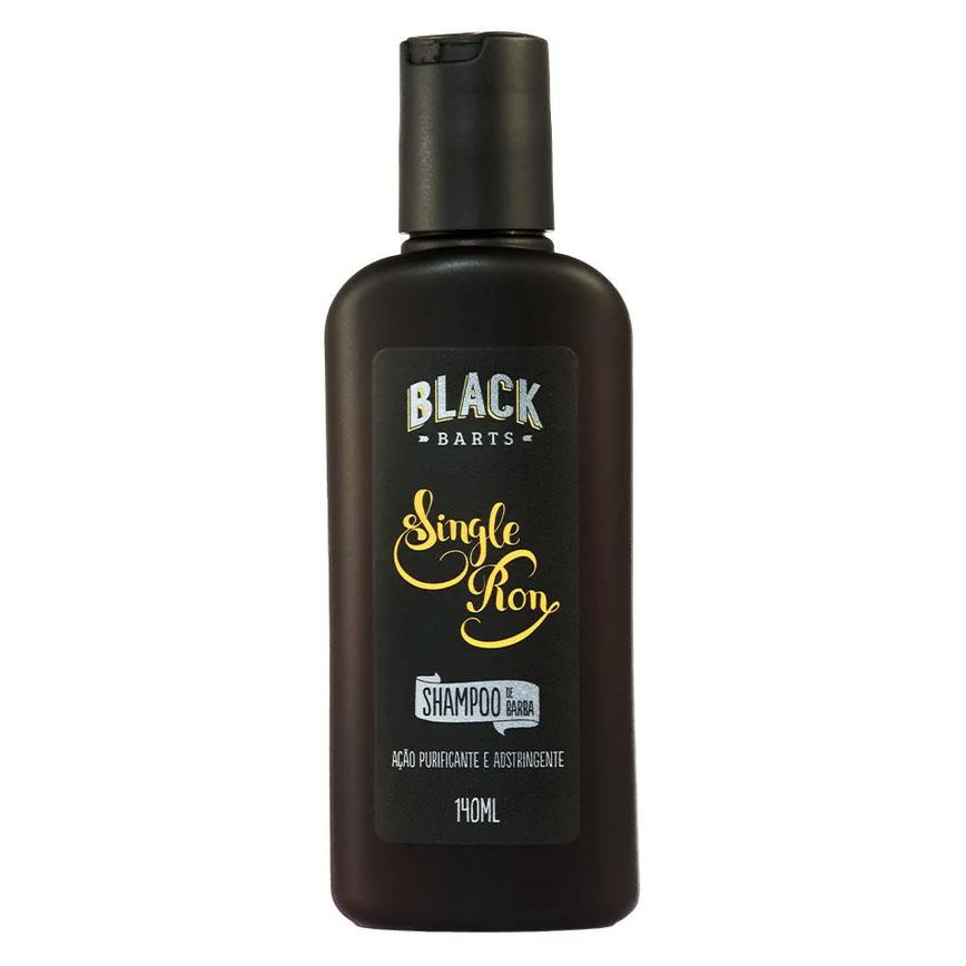 Shampoo de Barba Ação Purificante e Adstringente Single Ron 140ml Black Barts