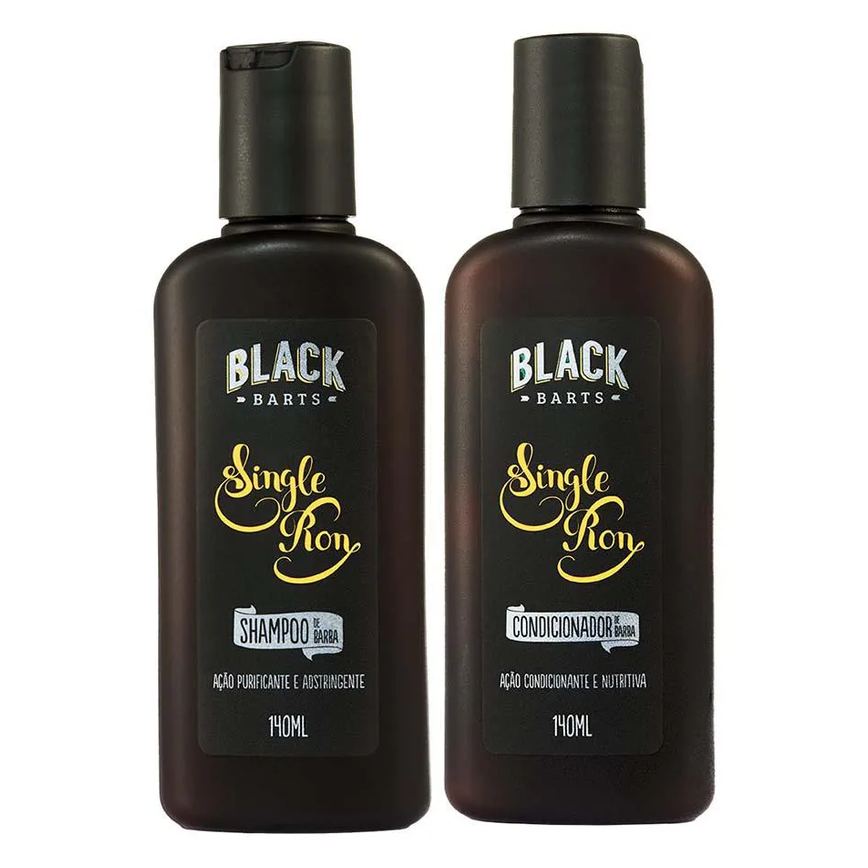 Kit Barba Shampoo + Condicionador Single Ron 140ml Black Barts