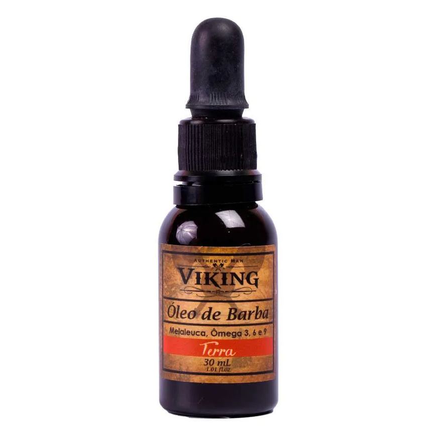 Óleo de Barba Terra Melaleuca Ômega 3, 6 e 9 30ml Viking