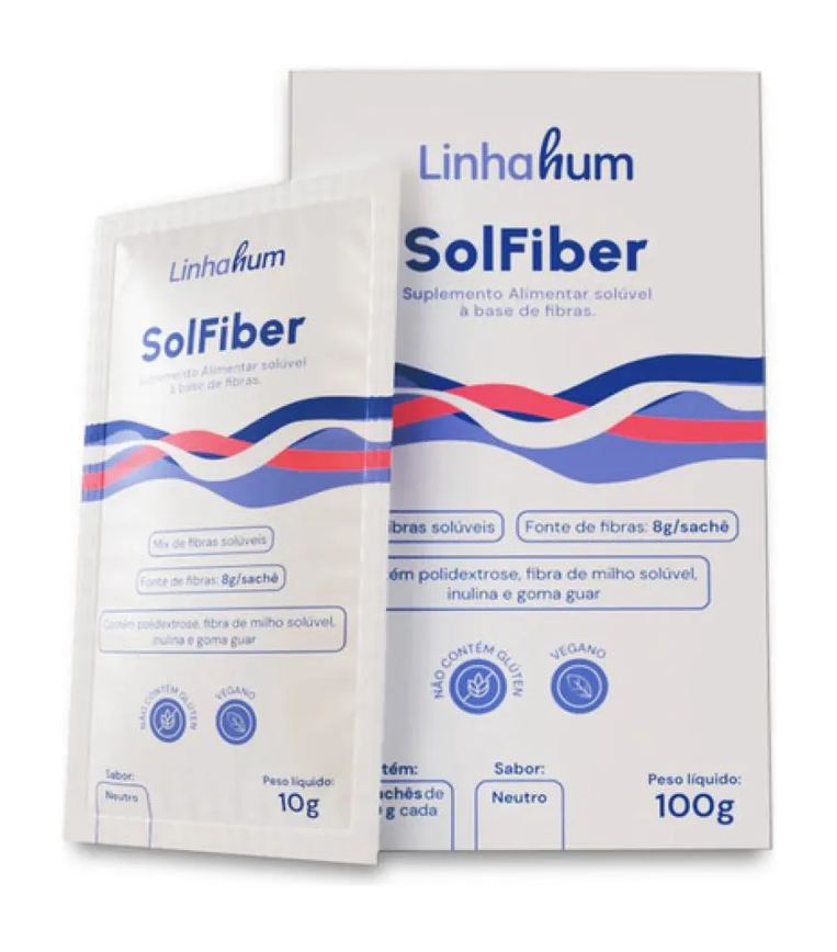 Solfiber Suplemento Mix de Fibras Sachê Fiber 100g Linhahum
